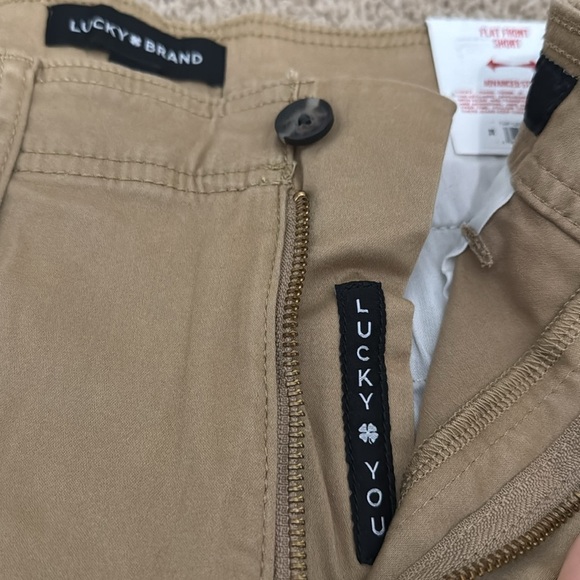 Lucky Brand Flat Front Shorts Hombre Talla 38 Color Caqui Advanced Stretch NWT - Picture 4 of 11